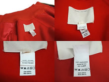 Load image into Gallery viewer, 極美品 Marc Jacobs マークジェイコブス ジャケット ジャージ S-W21790283 カシミア レッド ベージュ ゴールド金具 サイズ0 中古 4c072603