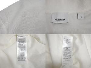 Burberry バーバリー 半袖 ポロシャツ ショートスリーブ TB モノグラムワッペン 8017723 コットン ホワイト 美品 中古 4c072609 