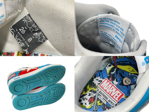 A BATHING APE アベイシングエイプ × MARVEL アスリート BAPE サイズ8 ブルー レッド M191903 美品 中古 4c072622 