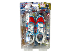 A BATHING APE アベイシングエイプ × MARVEL アスリート BAPE サイズ8 ブルー レッド M191903 美品 中古 4c072622 