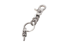 Load image into Gallery viewer, CHROME HEARTS クロムハーツ ショートエクストラファンシーリンク キーリング 2リンク 重量約58.2g シルバー925 美品 中古 4c072624