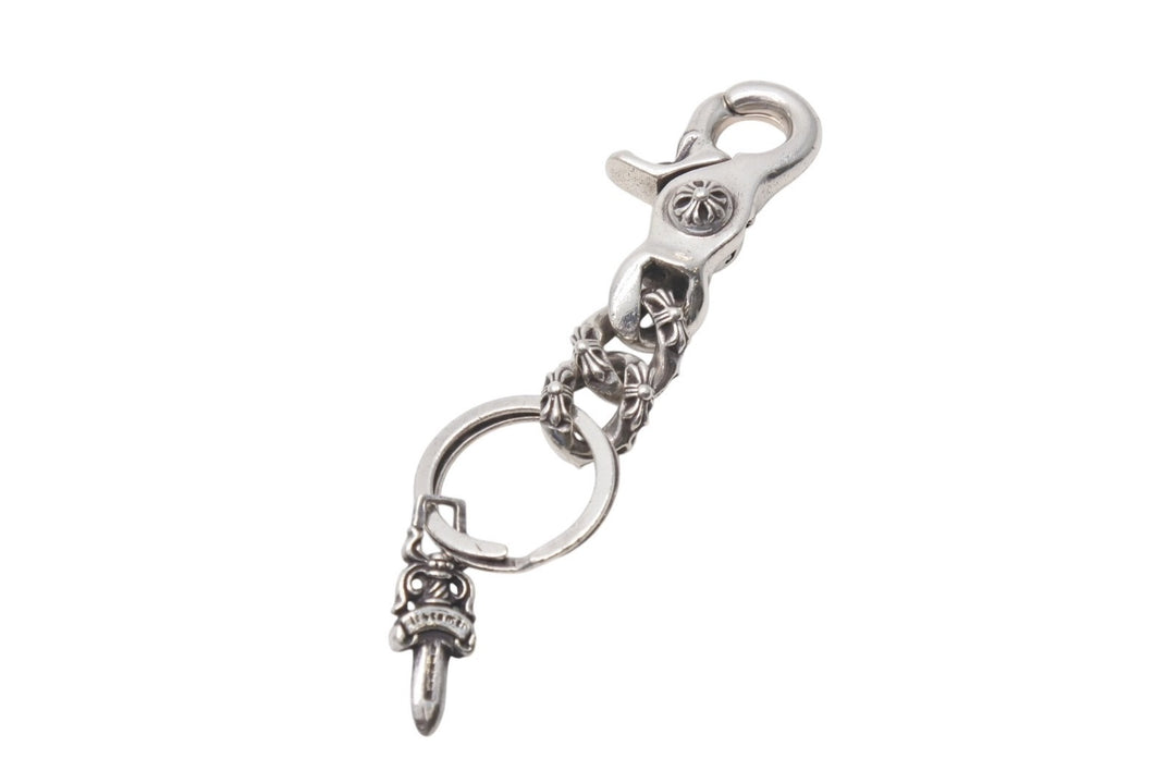 CHROME HEARTS クロムハーツ ショートエクストラファンシーリンク キーリング 2リンク 重量約58.2g シルバー925 美品 中古 4c072624