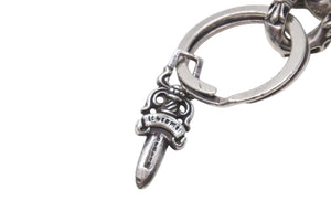 CHROME HEARTS クロムハーツ ショートエクストラファンシーリンク キーリング 2リンク 重量約58.2g シルバー925 美品 中古 4c072624