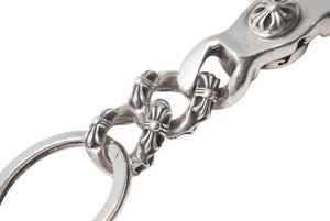 CHROME HEARTS クロムハーツ ショートエクストラファンシーリンク キーリング 2リンク 重量約58.2g シルバー925 美品 中古 4c072624
