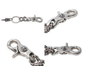 CHROME HEARTS クロムハーツ ショートエクストラファンシーリンク キーリング 2リンク 重量約58.2g シルバー925 美品 中古 4c072624