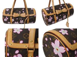 LOUIS VUITTON ルイヴィトン モノグラム チェリーブロッサム パピヨン ブラウン 村上隆 M92009 ロゴ 手持ち 美品 中古 4c072629