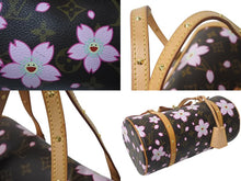 Load image into Gallery viewer, LOUIS VUITTON ルイヴィトン モノグラム チェリーブロッサム パピヨン ブラウン 村上隆 M92009 ロゴ 手持ち 美品 中古 4c072629