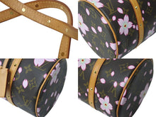 Load image into Gallery viewer, LOUIS VUITTON ルイヴィトン モノグラム チェリーブロッサム パピヨン ブラウン 村上隆 M92009 ロゴ 手持ち 美品 中古 4c072629