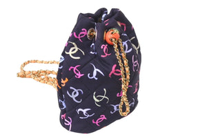 新品未使用 CHANEL シャネル リュック バックパック ココマーク 24SS ブラック マルチカラー AS4810 ゴールド金具 中古 4c072637