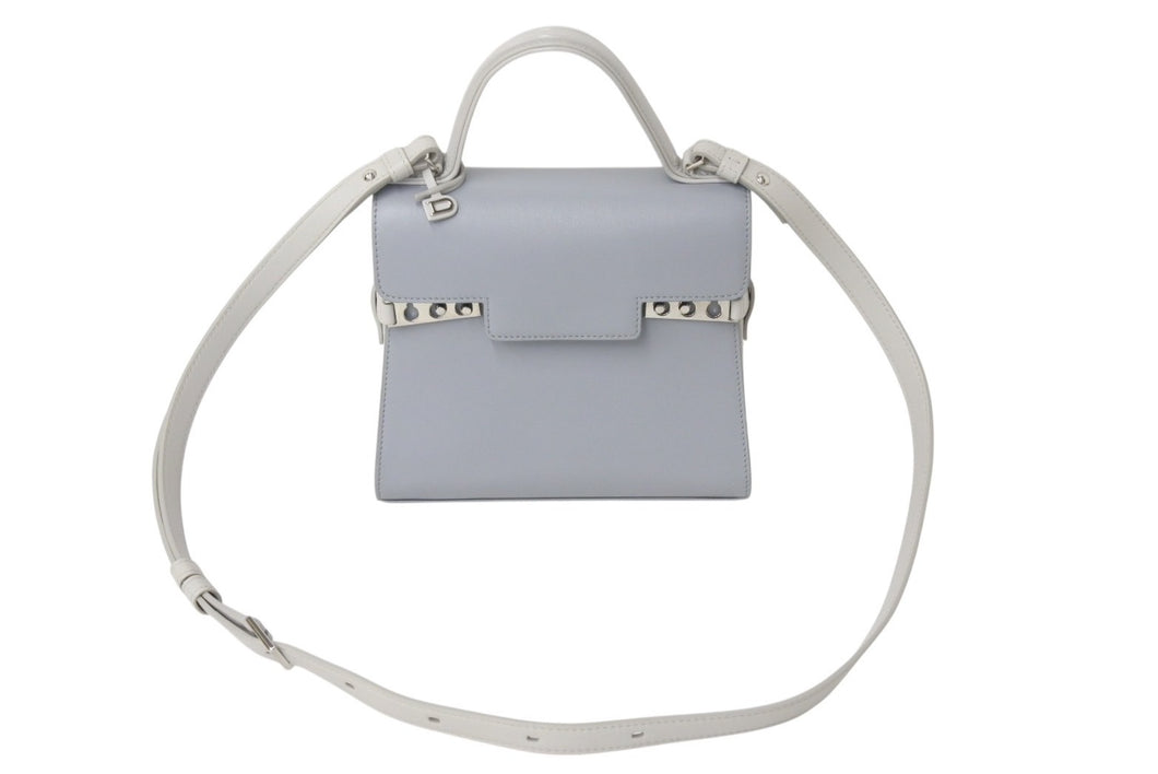 Delvaux デルボー タンペートPM 2WAYバッグ ハンドバッグ ショルダーバッグ レザー グレー シルバー金具 美品 中古 4c072642