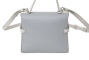Delvaux デルボー タンペートPM 2WAYバッグ ハンドバッグ ショルダーバッグ レザー グレー シルバー金具 美品 中古 4c072642