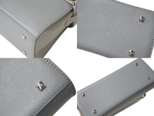 Load image into Gallery viewer, Delvaux デルボー タンペートPM 2WAYバッグ ハンドバッグ ショルダーバッグ レザー グレー シルバー金具 美品 中古 4c072642