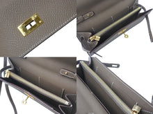 Load image into Gallery viewer, 極美品 エルメス HERMES 二つ折り財布 ケリーウォレット ケリー トゥーゴー エトゥープ ゴールド金具 B刻印 中古 4c072643