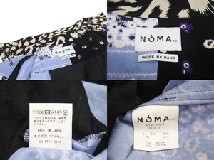 NOMA t.d ノーマティーディー フランネルシャツ 長袖シャツ ペイズリー N36-SH03 ホワイト ブラック ブルー 美品 中古 4c072650