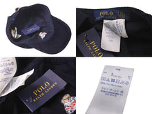 Load image into Gallery viewer, 新品未使用 POLO RALPH LAUREN ポロラルフローレン キャップ キッズサイズ ワンサイズ ポロベアー コーデュロイ ネイビー 中古 4c072668