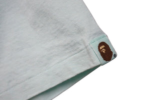 A BATHING APE アベイシングエイプ RSVP GALLERYコラボ 半袖Tシャツ ターコイズブルー ブラック ブラウン サイズL 美品 中古 4c072669 