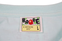 画像をギャラリービューアに読み込む, A BATHING APE アベイシングエイプ RSVP GALLERYコラボ 半袖Tシャツ ターコイズブルー ブラック ブラウン サイズL 美品 中古 4c072669 