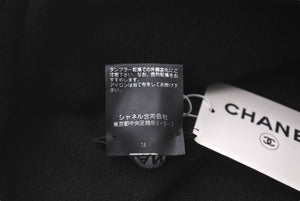 極美品 CHANEL シャネル ビーニー ニットキャップ ニット帽 ロゴ ブラック ホワイト ウール カシミヤ 中古 4c072693