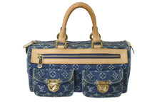 Load image into Gallery viewer, LOUIS VUITTON ルイヴィトン ネオスピーディ ハンドバッグ M95019 モノグラムデニム ゴールド金具 美品 中古 4c072699