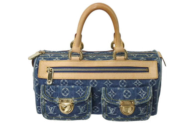 LOUIS VUITTON ルイヴィトン ネオスピーディ ハンドバッグ M95019 モノグラムデニム ゴールド金具 美品 中古 4c072699