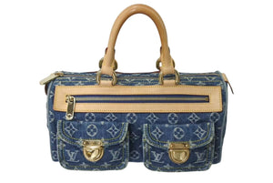 LOUIS VUITTON ルイヴィトン ネオスピーディ ハンドバッグ M95019 モノグラムデニム ゴールド金具 美品 中古 4c072699