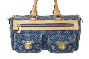LOUIS VUITTON ルイヴィトン ネオスピーディ ハンドバッグ M95019 モノグラムデニム ゴールド金具 美品 中古 4c072699