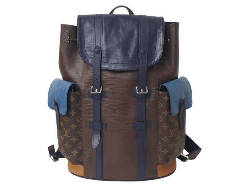 LOUIS VUITTON ルイヴィトン クリストファーPM リュック バックパック M51458 エピレザー シルバー金具 美品 中古 4c072700