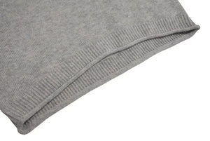 Givenchy ジバンシー ニット セーター キッズ ハイネック ウール カシミヤ グレー マルチカラー サイズ8 美品 中古 4c072711