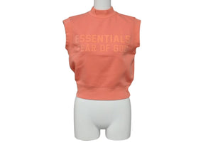 ESSENTIALS エッセンシャルズ フィアオブゴッド キッズ セットアップ ノースリーブ ハーフパンツ サーモンピンク 4/5 美品 中古 4c072714