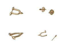 Load image into Gallery viewer, 極美品 TIFFANY ティファニー タイタン by ファレル・ウィリアムス スモール ピアス AU750 D0.19ct 3.9g 中古 4c072725