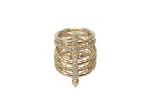 Load image into Gallery viewer, 極美品 TIFFANY ティファニー タイタン by ファレル・ウィリアムス 5ロウ リング AU750 D1.75CT 13号 中古 4c072726