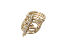 Load image into Gallery viewer, 極美品 TIFFANY ティファニー タイタン by ファレル・ウィリアムス 5ロウ リング AU750 D1.75CT 13号 中古 4c072726
