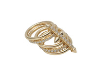 Load image into Gallery viewer, 極美品 TIFFANY ティファニー タイタン by ファレル・ウィリアムス 5ロウ リング AU750 D1.75CT 13号 中古 4c072726
