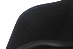 新品未使用 BALENCIAGA × ADIDAS バレンシアガ アディダス カードケース 721895 ラムスキン ブラック 中古 4c072733