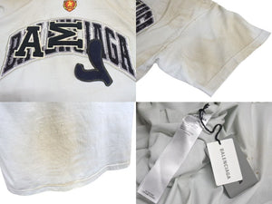 新品未使用 BALENCIAGA バレンシアガ SKATER OVERSIZED 半袖Tシャツ クラッシュダスト加工 23SS 739028 ホワイト サイズ2 中古 4c072736