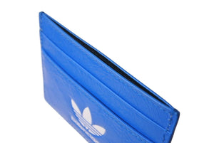 新品未使用 BALENCIAGA × ADIDAS バレンシアガ アディダス カードケース 721895 ラムスキン ブルー 中古 4c072737