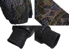 Load image into Gallery viewer, 極美品 PellePelle ペレペレ AMERICA アメリカ ファー レザージャケット CHINA製 レザー ブラック マルチカラー サイズ12 中古 4c072744