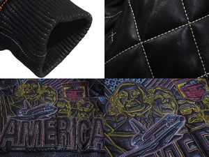 極美品 PellePelle ペレペレ AMERICA アメリカ ファー レザージャケット CHINA製 レザー ブラック マルチカラー サイズ12 中古 4c072744