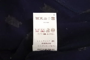 LOUIS VUITTON ルイヴィトン LVロゴ 半袖Tシャツ チビT RM071K MKJR99JBD コットン ネイビー ブラウン サイズ3 美品 中古 4c072748