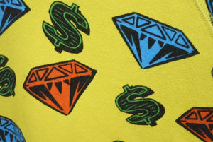 BILLIONAIRE BOYS CLUB ビリオネアボーイズクラブ DIAMOND&DOLLAR FULL ZIP HOODIE ジップアップパーカー サイズM 美品 中古 4c072751