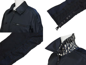 極美品 ChristianDior クリスチャンディオール リバーシブルジャケット トロッター 147V17A2968 ネイビー ホワイト サイズ36 中古 4c072753