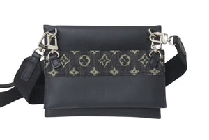 極美品 LOUIS VUITTON x NIGO ルイヴィトン ニゴー 22SS ショルダーバッグ モノグラムドリップ トリオポーチ M81013 ブラック 中古 4c072769