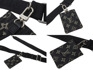 極美品 LOUIS VUITTON x NIGO ルイヴィトン ニゴー 22SS ショルダーバッグ モノグラムドリップ トリオポーチ M81013 ブラック 中古 4c072769
