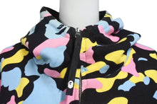 Load image into Gallery viewer, A BATHING APE アベイシングエイプ リバーシブルパーカー マルチカモ 103MT-1458 ポリエステル コットン ブラック L 美品 中古 4c072770