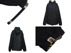 A BATHING APE アベイシングエイプ リバーシブルパーカー マルチカモ 103MT-1458 ポリエステル コットン ブラック L 美品 中古 4c072770