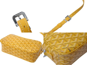 極美品 GOYARD ゴヤール カップヴェールPMバッグ ショルダーバッグ CAPVE2PMLTY50CL50P ホワイト PVC レザー 中古 4c072771