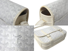Load image into Gallery viewer, GOYARD ゴヤール ショルダーバッグ ベルヴェデールMM ヘリンボーン コーティングキャンバス ホワイト シルバー金具 美品 中古 4c072772