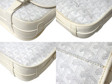 Load image into Gallery viewer, GOYARD ゴヤール ショルダーバッグ ベルヴェデールMM ヘリンボーン コーティングキャンバス ホワイト シルバー金具 美品 中古 4c072772