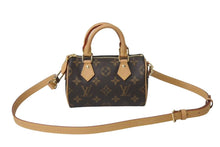 Load image into Gallery viewer, 極美品 LOUIS VUITTON ルイヴィトン ナノスピーディ 2WAYショルダーバッグ M81085 モノグラムキャンバス ブラウン 中古 4c072775