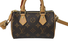 Load image into Gallery viewer, 極美品 LOUIS VUITTON ルイヴィトン ナノスピーディ 2WAYショルダーバッグ M81085 モノグラムキャンバス ブラウン 中古 4c072775